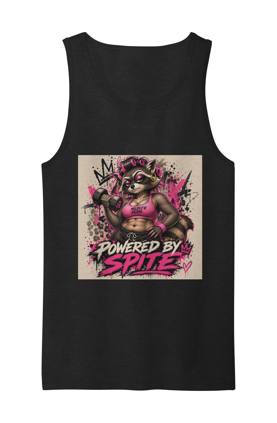 Powered by Spite Ramona s Closet Mildly Feral Tri Blend Tank