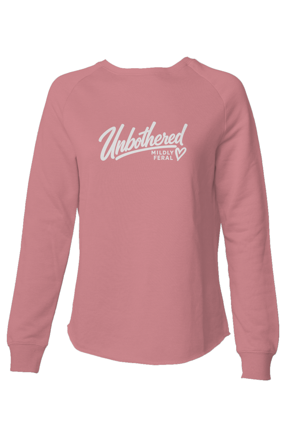 Mildly Feral Signature Embroidered Lightweight Wash Sweatshirt Dusty Rose