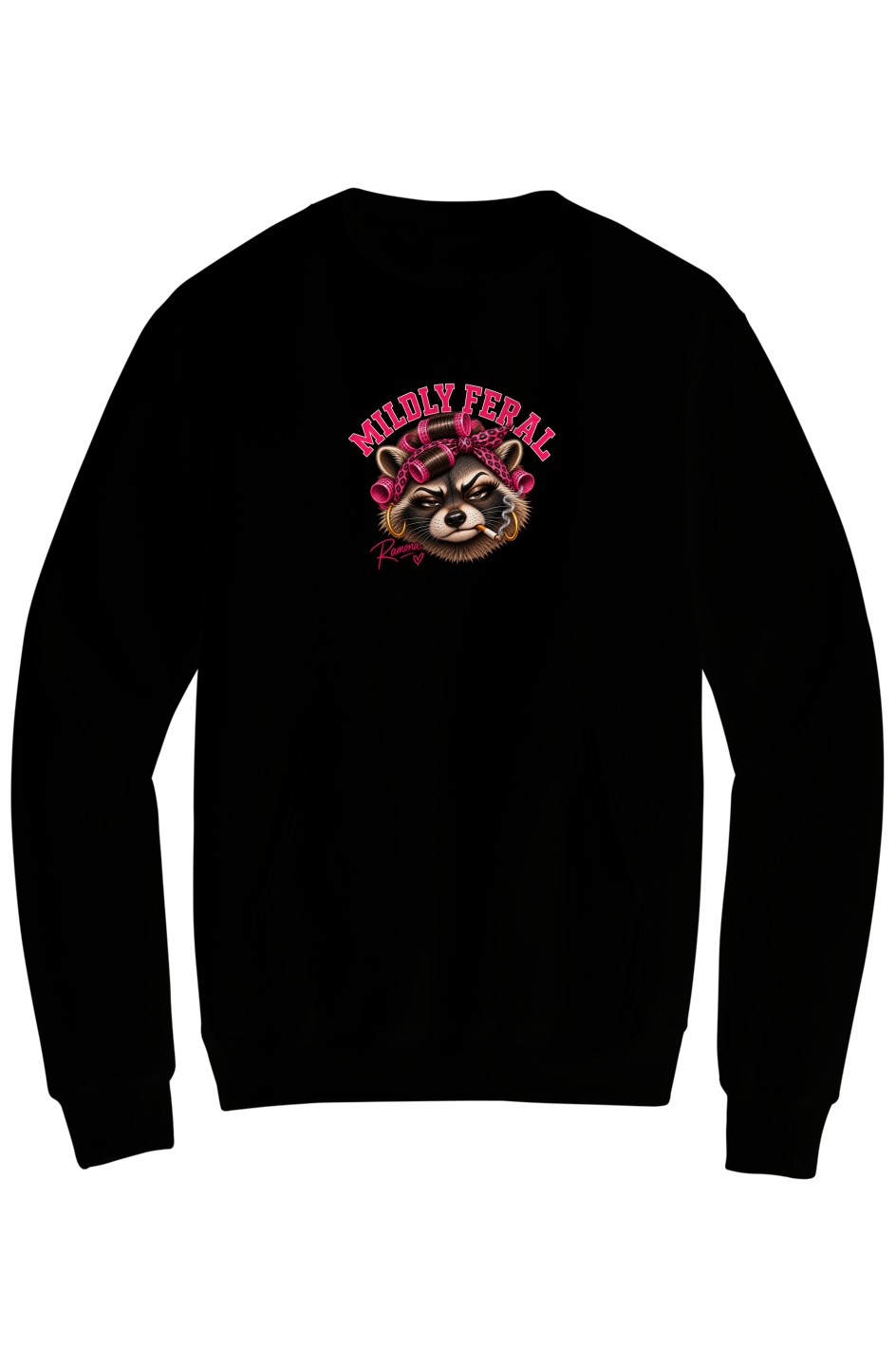 Mildly Feral Ramona Unapologetically Feral Kangaroo Unisex Pocket Sweatshirt