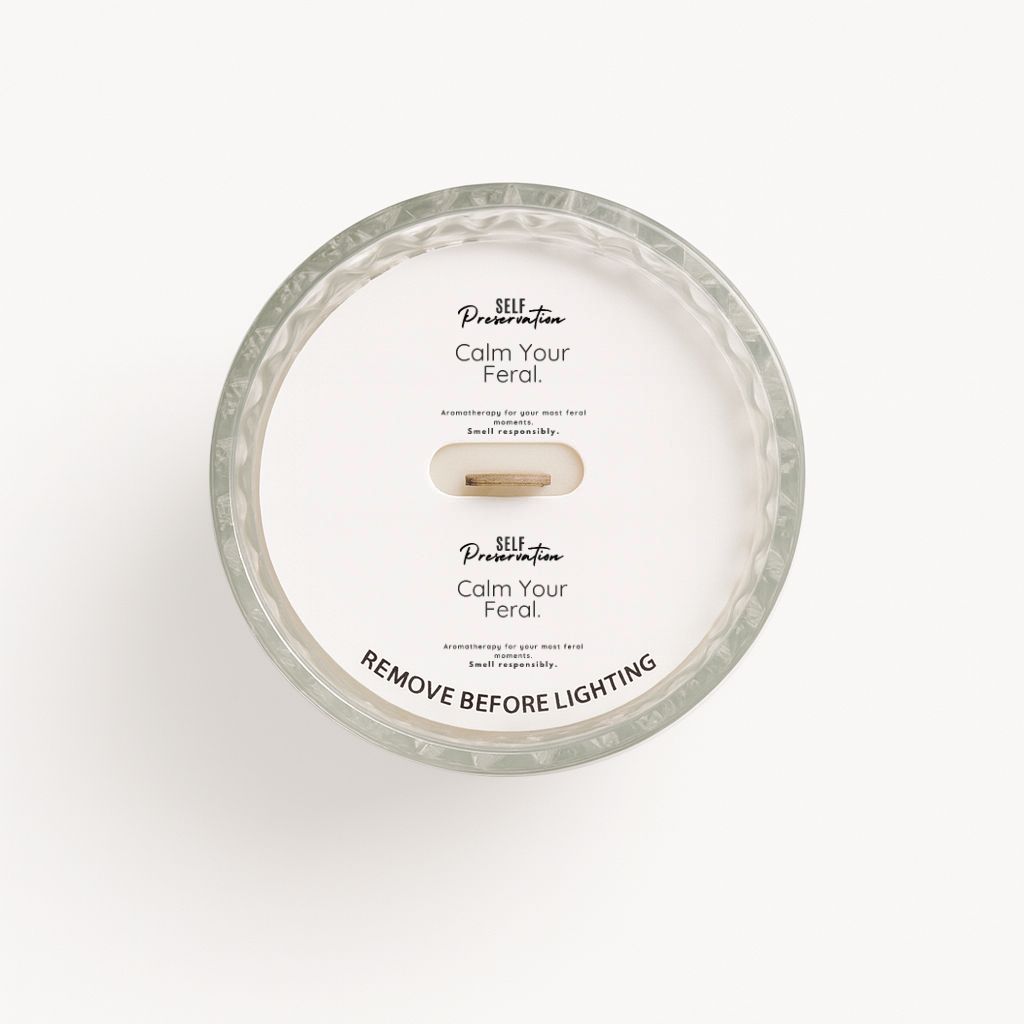 Calm Your Feral-Brilliant Candle 15 oz. Wood-Wick Candle