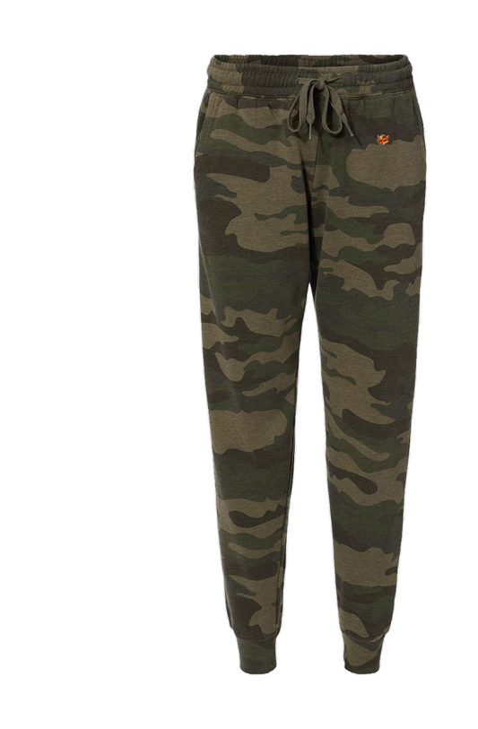 Sloane Camo Joggers I Mildly Feral Embroidered Sweatpants