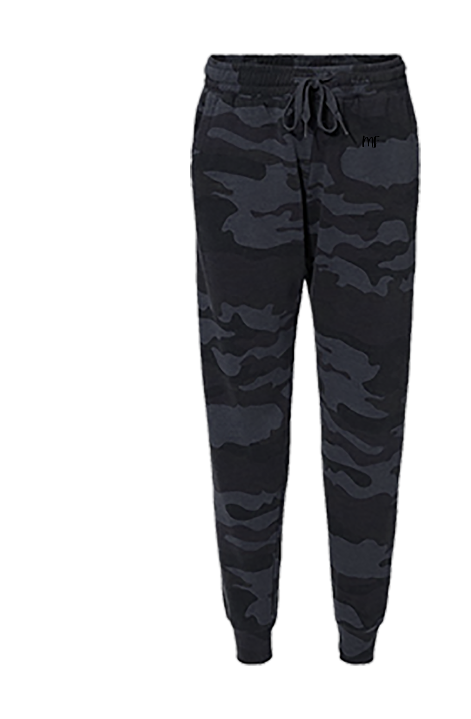 Mildly Feral Womens Camo Wash Sweatpants Embroidered MF Logo