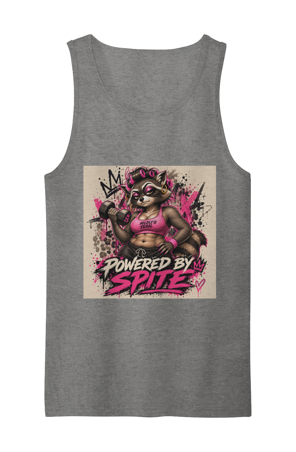 Powered by Spite Ramona s Closet Mildly Feral Tri Blend Tank