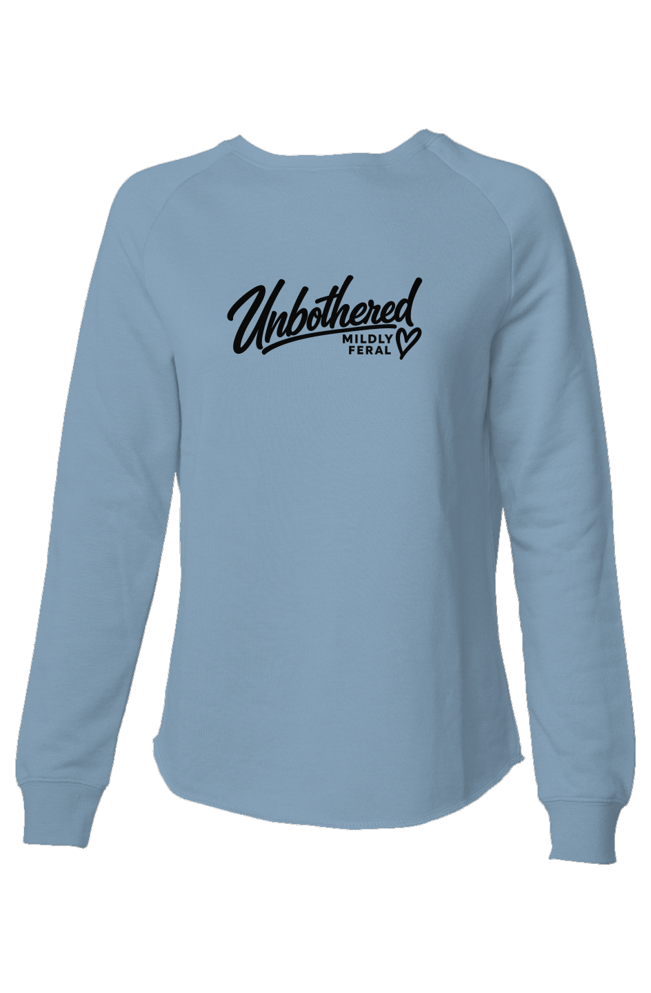 Unbothered Mildly Feral Embroidered Lightweight Wash Sweatshirt