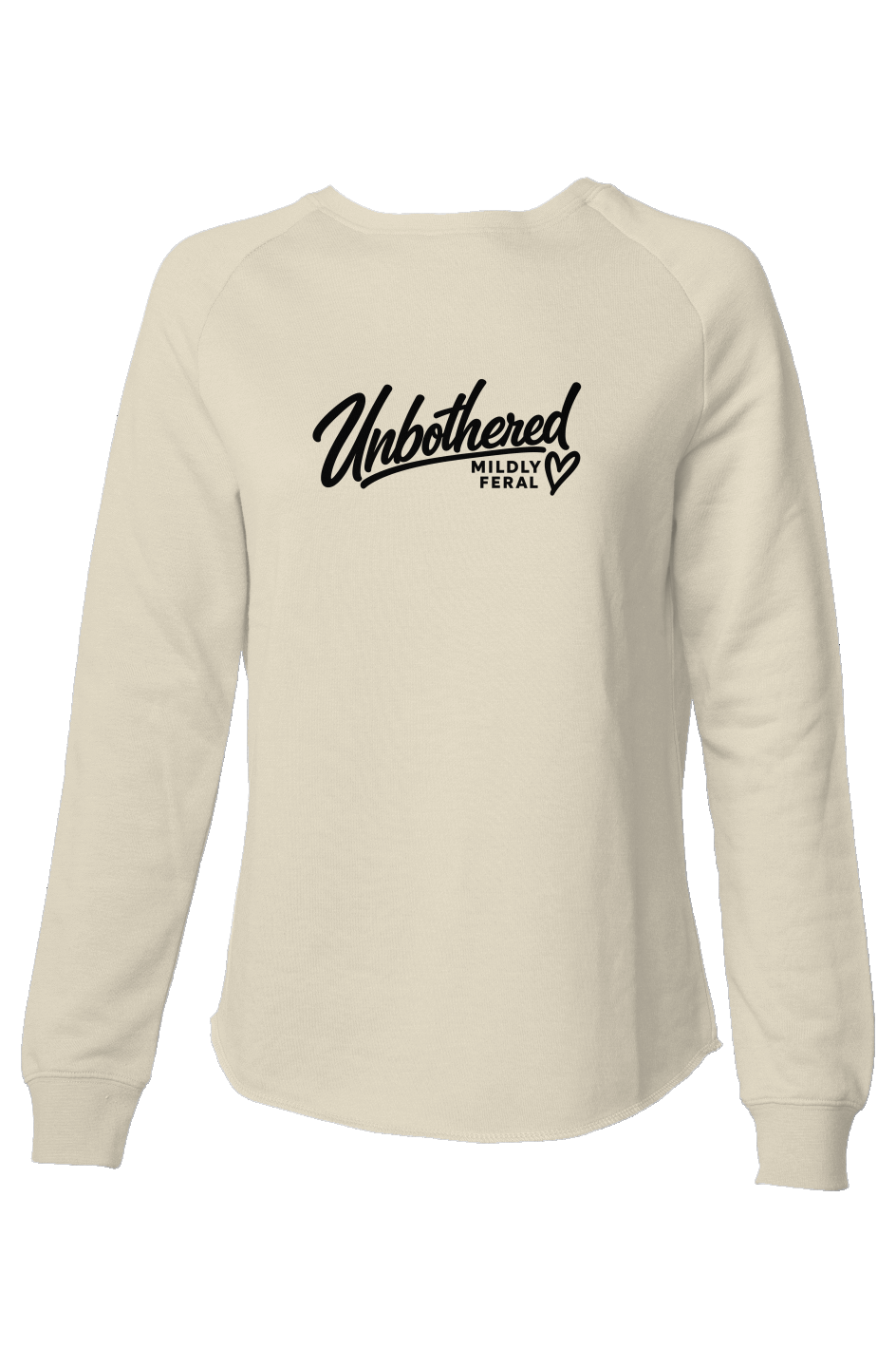 Unbothered Mildly Feral Embroidered Lightweight Wash Sweatshirt