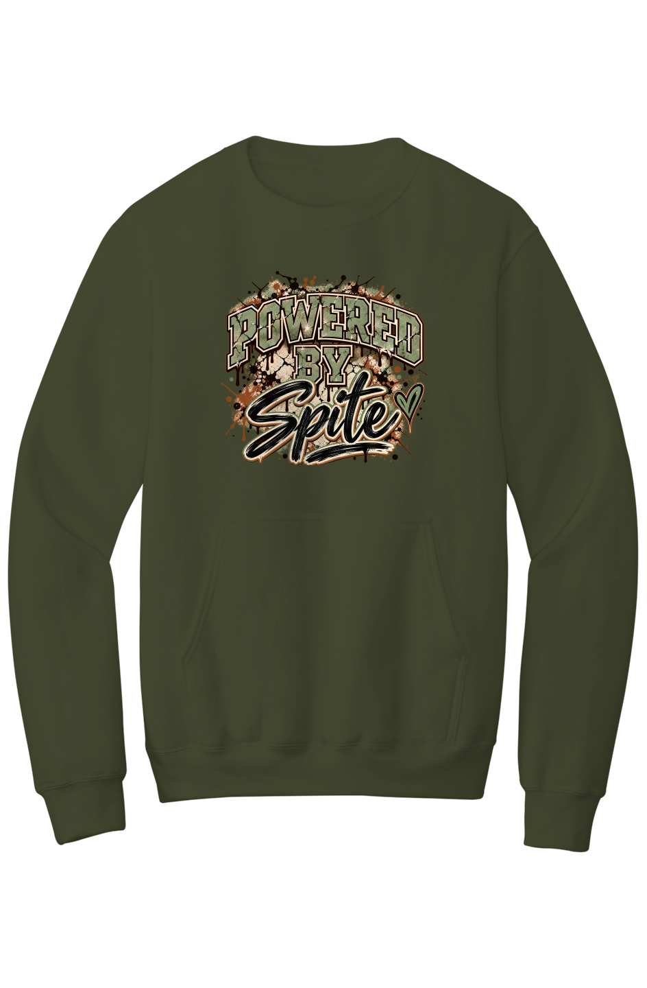 Powered by Spite Core Fleece Crewneck Pocket Sweatshirt