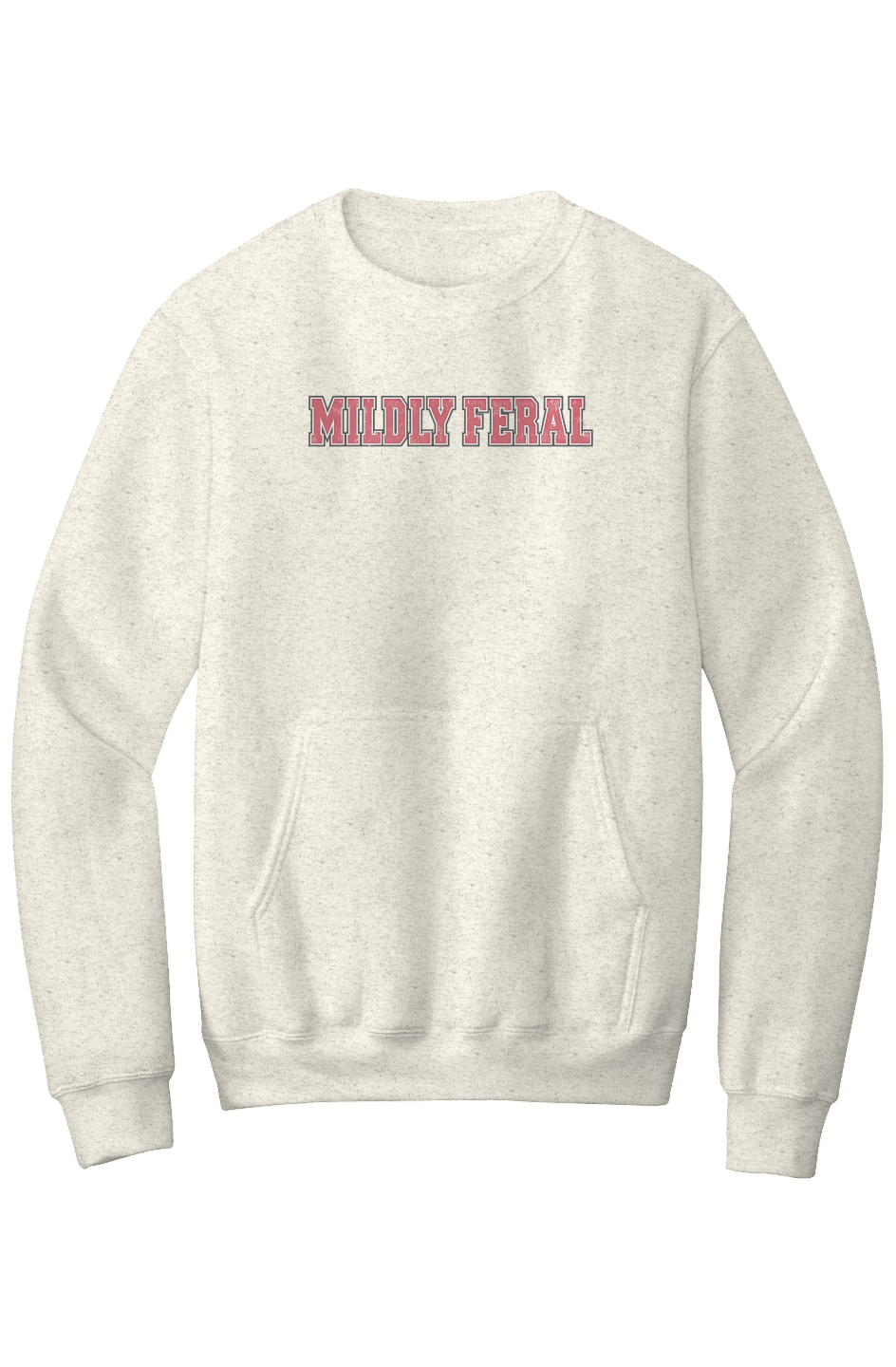 Mildly Feral Classic Collegiate Kangaroo Pocket Sweatshirt