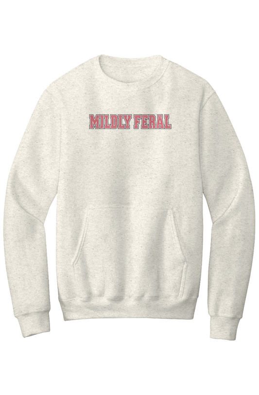 Mildly Feral Classic Collegiate Kangaroo Pocket Sweatshirt