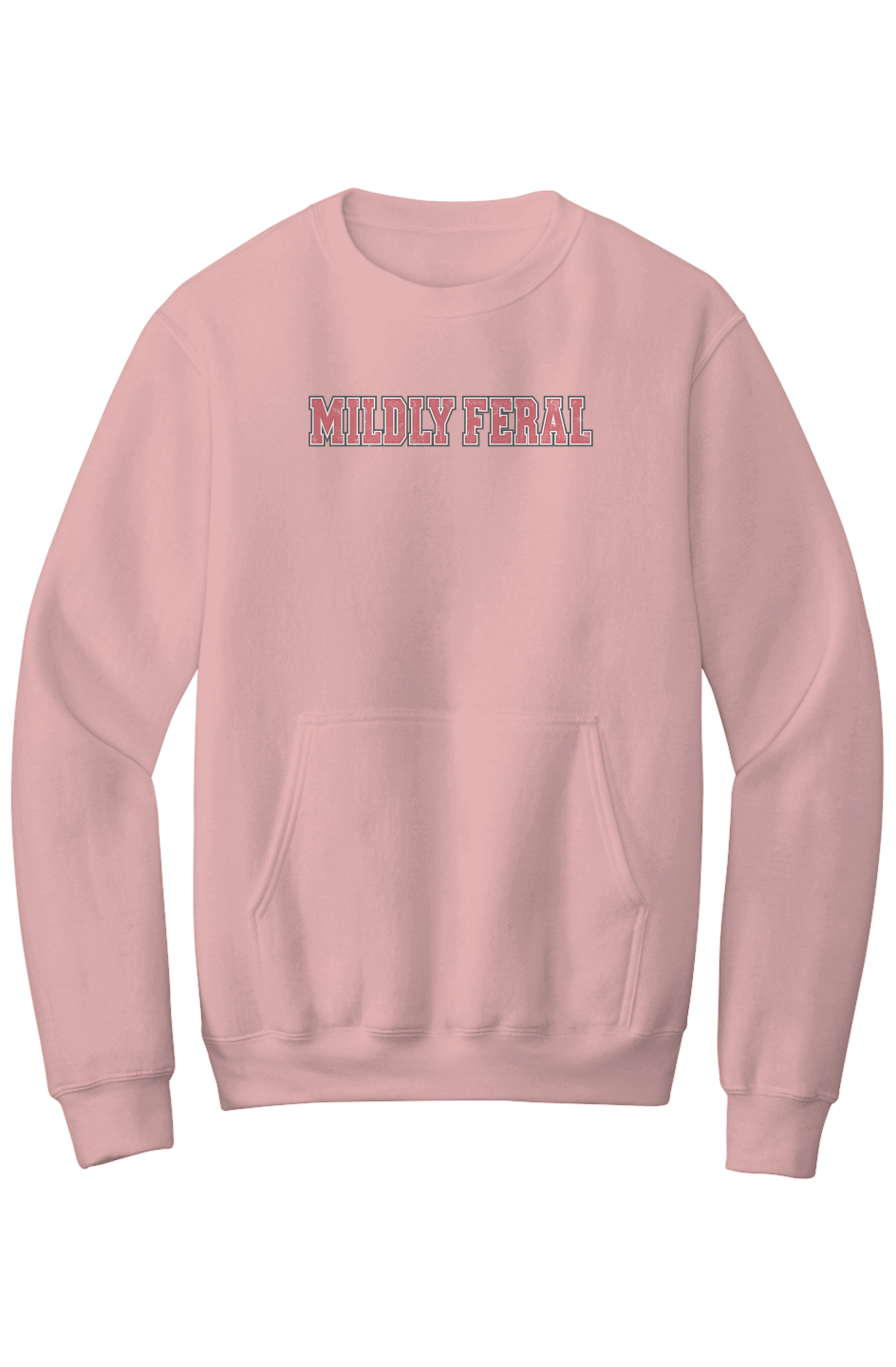 Mildly Feral Classic Collegiate Kangaroo Pocket Sweatshirt