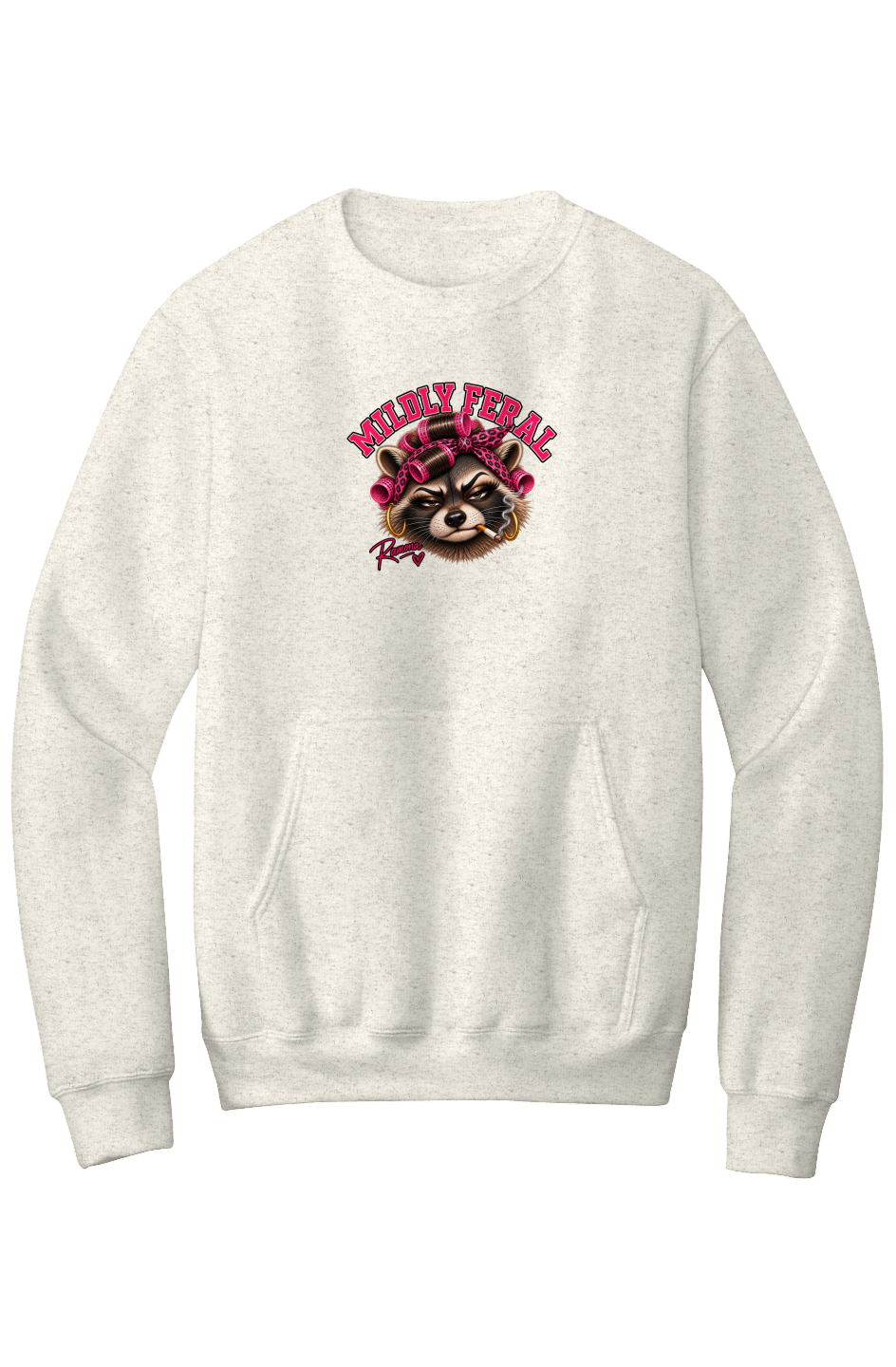 Mildly Feral Ramona Unapologetically Feral Kangaroo Unisex Pocket Sweatshirt