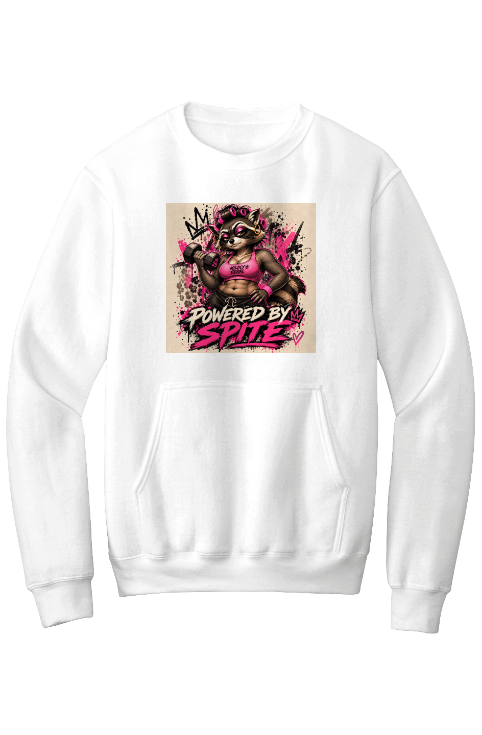 Powered by Spite Ramona's Gym Edition Kangaroo Pocket Sweatshirt