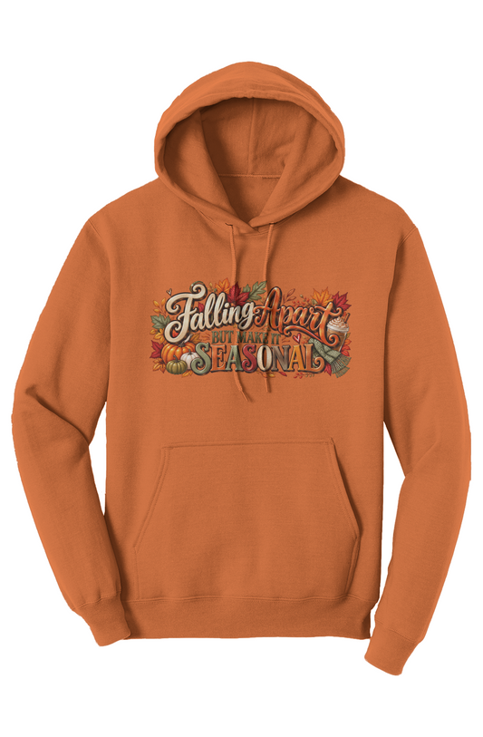 Falling Apart But Make It Seasonal Mildly Feral Unisex Hoodie