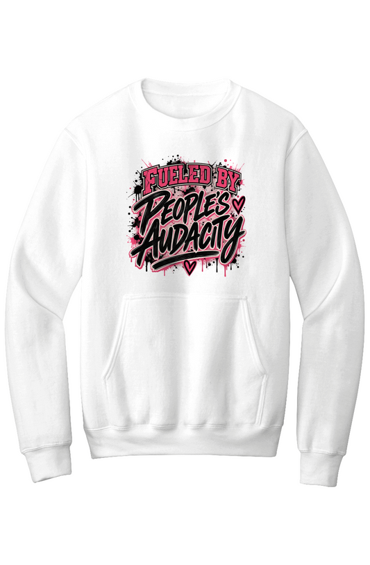 Fueled by People's Audacity Premium Unisex Pocket Crewneck Sweatshirt