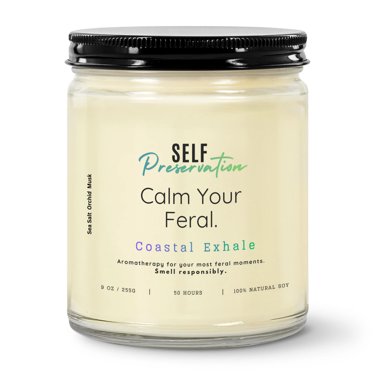Calm Your Feral | Coastal Exhale | Self-Preservation Candle